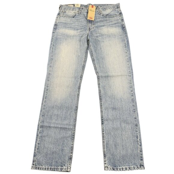 NWT Levi's 514 33x32 Regular Fit Straight Leg Light Wash Men's Blue Jeans - Picture 1 of 8